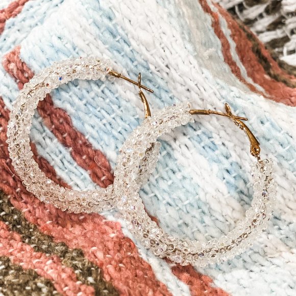 Jewelry - Acrylic Crystal Hoops